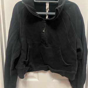 lululemon athletica Black Funnel Neck Scuba crop